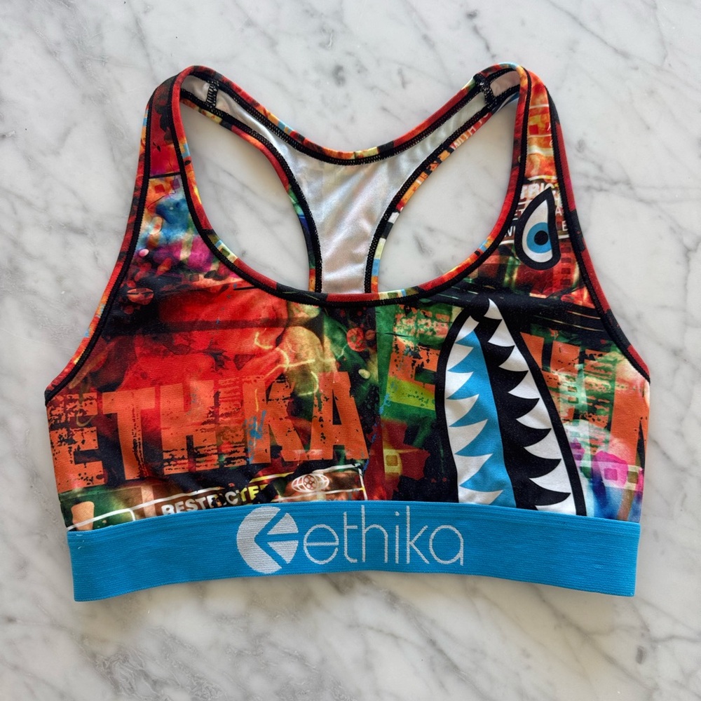 Ethika Colorful Graphic Sports Bra Size Small S